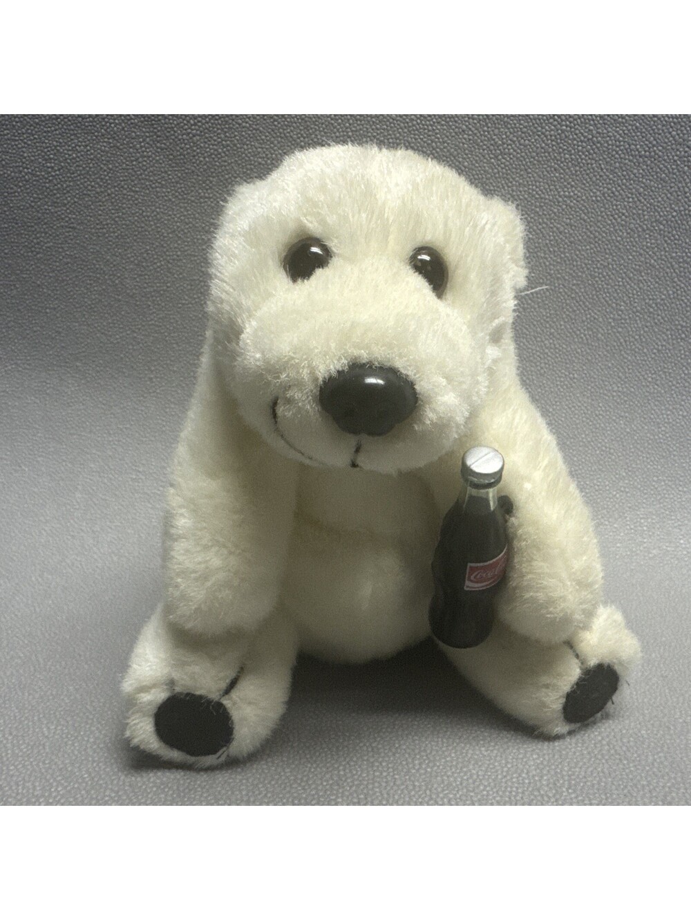 Coca Cola Plush Collectable 8" Polar Bear with Coca Cola Bottle 1993 Vintage